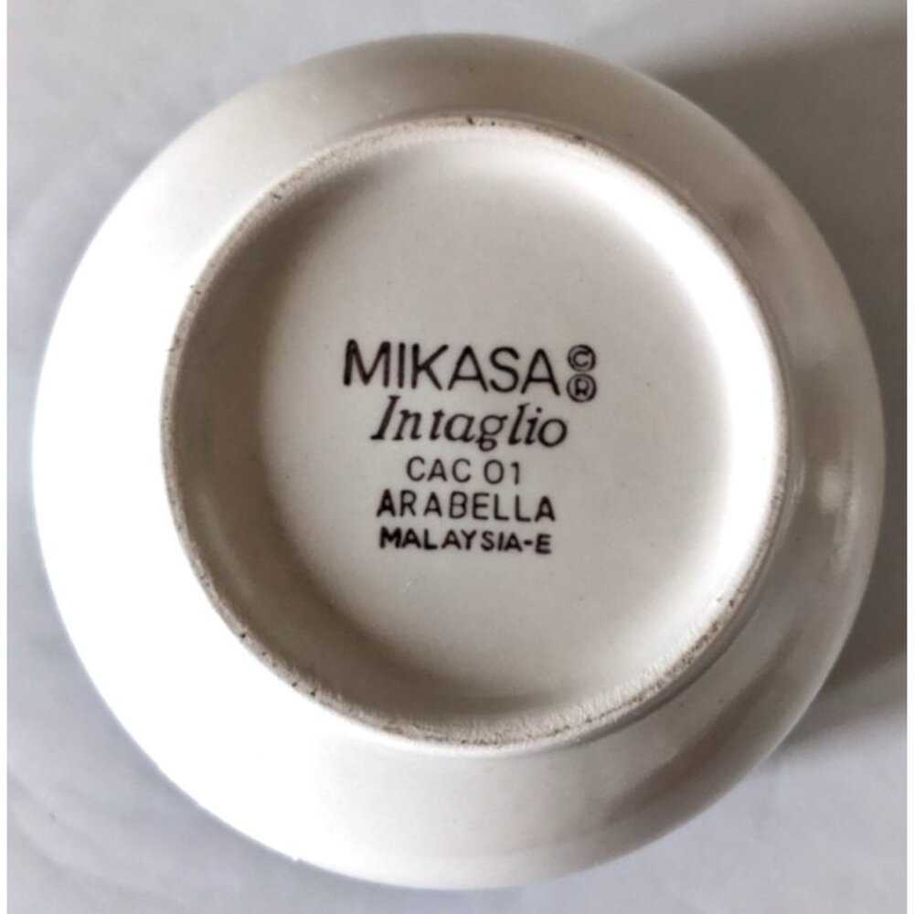 1986 Mikasa Intaglio Arabella Sugar Bowl Stoneware Blue Tulips Lid 5 oz 4*3"CAC1 - Picture 5 of 7